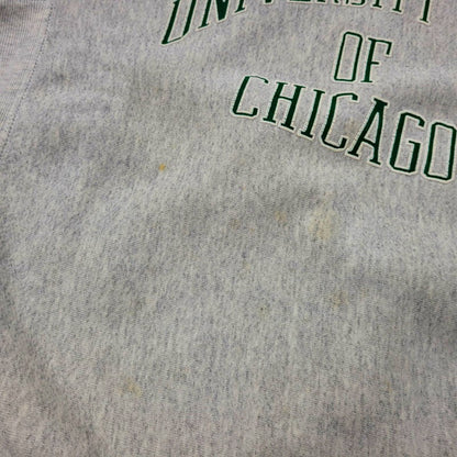 【現状渡し品】【メンズ】 Champion チャンピオン REVERSE WEAVE UNIVERSITY CLUB OF CHICAGO SWEATSHIRT リバースウィーブ スウェット トレーナー プリント トップス 146-250325-ay-08-izu サイズ：M カラー：ライトグレー 万代Net店