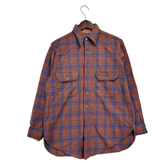【現状渡し品】【メンズ】 JACK FROST LS WOOL CHECK SHIRT ジャックフロスト ウールチェックシャツ シェルボタン 長袖 トップス 146-250325-ay-09-izu カラー：ブラウン系 万代Net店