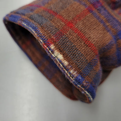【現状渡し品】【メンズ】 JACK FROST LS WOOL CHECK SHIRT ジャックフロスト ウールチェックシャツ シェルボタン 長袖 トップス 146-250325-ay-09-izu カラー：ブラウン系 万代Net店