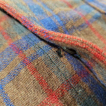 【現状渡し品】【メンズ】 JACK FROST LS WOOL CHECK SHIRT ジャックフロスト ウールチェックシャツ シェルボタン 長袖 トップス 146-250325-ay-09-izu カラー：ブラウン系 万代Net店