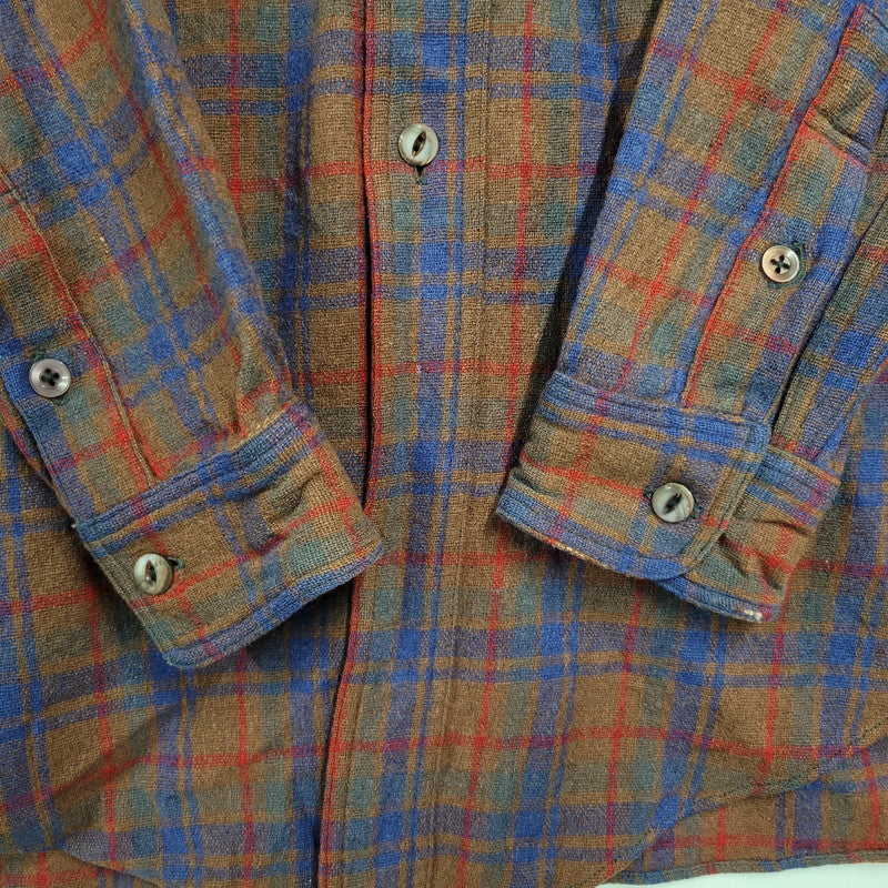 【現状渡し品】【メンズ】 JACK FROST LS WOOL CHECK SHIRT ジャックフロスト ウールチェックシャツ シェルボタン 長袖 トップス 146-250325-ay-09-izu カラー：ブラウン系 万代Net店