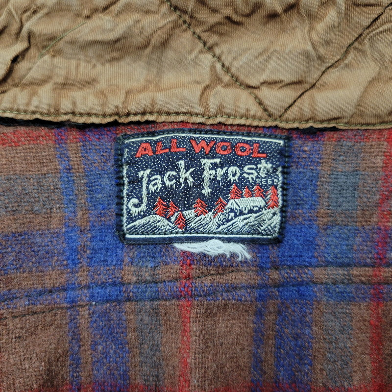 【現状渡し品】【メンズ】 JACK FROST LS WOOL CHECK SHIRT ジャックフロスト ウールチェックシャツ シェルボタン 長袖 トップス 146-250325-ay-09-izu カラー：ブラウン系 万代Net店