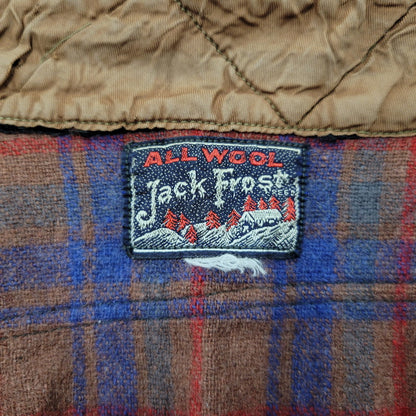 【現状渡し品】【メンズ】 JACK FROST LS WOOL CHECK SHIRT ジャックフロスト ウールチェックシャツ シェルボタン 長袖 トップス 146-250325-ay-09-izu カラー：ブラウン系 万代Net店