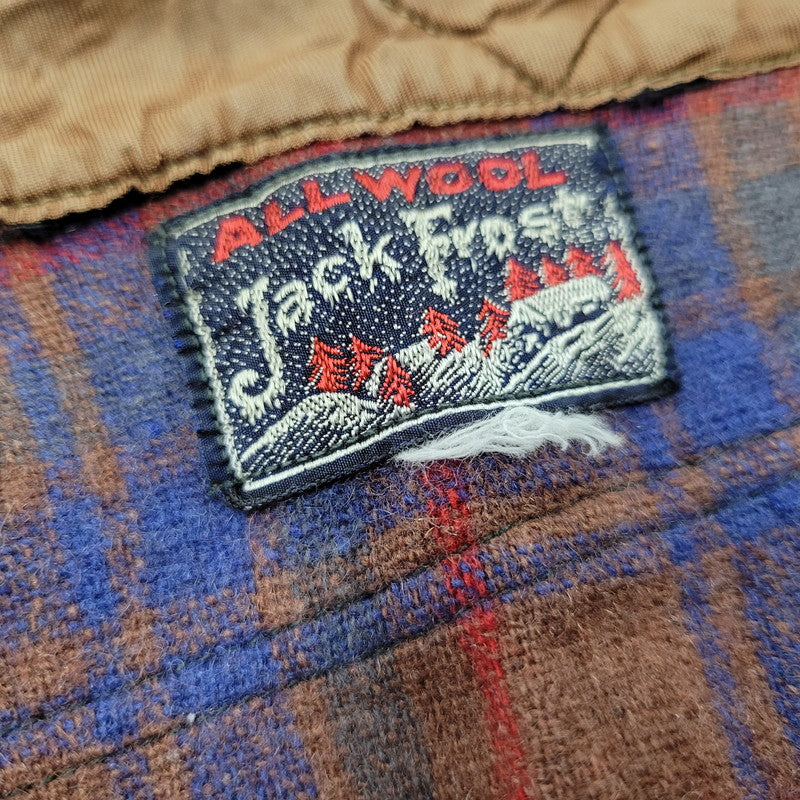 【現状渡し品】【メンズ】 JACK FROST LS WOOL CHECK SHIRT ジャックフロスト ウールチェックシャツ シェルボタン 長袖 トップス 146-250325-ay-09-izu カラー：ブラウン系 万代Net店