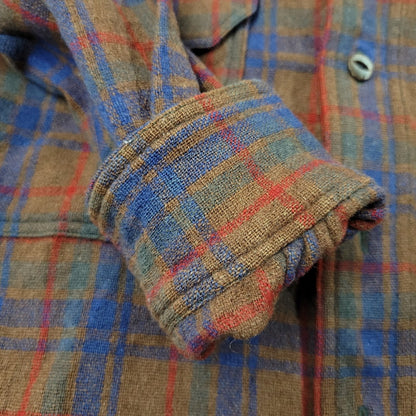 【現状渡し品】【メンズ】 JACK FROST LS WOOL CHECK SHIRT ジャックフロスト ウールチェックシャツ シェルボタン 長袖 トップス 146-250325-ay-09-izu カラー：ブラウン系 万代Net店