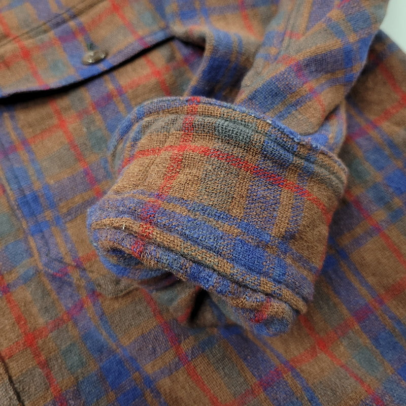 【現状渡し品】【メンズ】 JACK FROST LS WOOL CHECK SHIRT ジャックフロスト ウールチェックシャツ シェルボタン 長袖 トップス 146-250325-ay-09-izu カラー：ブラウン系 万代Net店