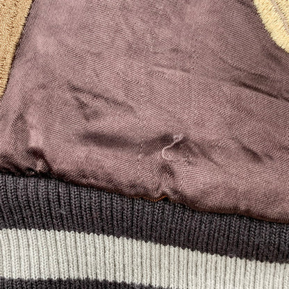 【中古品】【メンズ】 花旅楽団 桜ガシャ髑髏 × 月ガシャ髑髏 REVERSIBLE SOUVENIR JACKET リバーシブル 記念 ジャケット スカジャン アウター 145-250329-mm-6-izu サイズ：XL カラー：ブラック系/ブラウン系 万代Net店