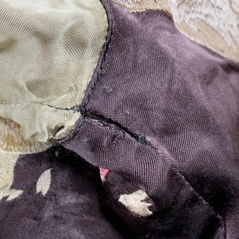 【中古品】【メンズ】 花旅楽団 桜ガシャ髑髏 × 月ガシャ髑髏 REVERSIBLE SOUVENIR JACKET リバーシブル 記念 ジャケット スカジャン アウター 145-250329-mm-6-izu サイズ：XL カラー：ブラック系/ブラウン系 万代Net店