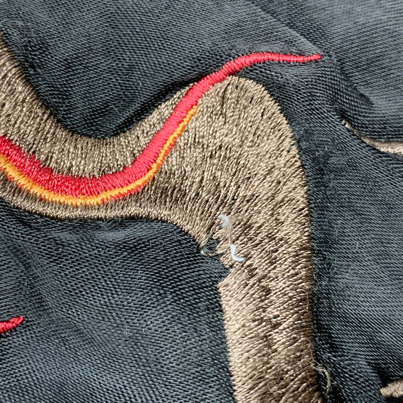 【中古品】【メンズ】 花旅楽団 桜ガシャ髑髏 × 月ガシャ髑髏 REVERSIBLE SOUVENIR JACKET リバーシブル 記念 ジャケット スカジャン アウター 145-250329-mm-6-izu サイズ：XL カラー：ブラック系/ブラウン系 万代Net店