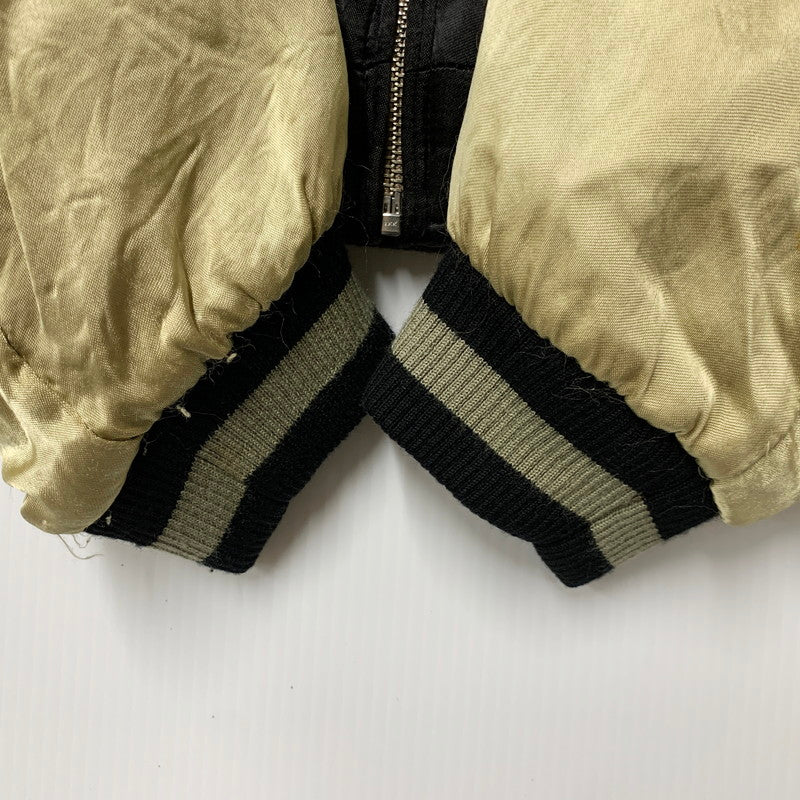 【中古品】【メンズ】 花旅楽団 桜ガシャ髑髏 × 月ガシャ髑髏 REVERSIBLE SOUVENIR JACKET リバーシブル 記念 ジャケット スカジャン アウター 145-250329-mm-6-izu サイズ：XL カラー：ブラック系/ブラウン系 万代Net店