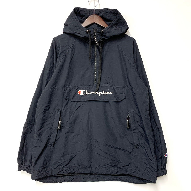 【中古品】【メンズ】 Champion チャンピオン C3-R6031 ACTION STYLE ANORAK JACKET アクションスタイル アノラックジャケット アウター 長袖 148-250330-ma-19-izu サイズ：L カラー：BLACK 万代Net店