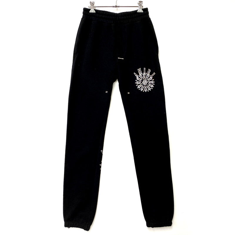 【中古美品】【メンズ】 AMIRI アミリ SR3KA0012SMRSTH0 国内正規 CRYSTAL STICK POKE SWEATPANTS クリスタルスティックポークスウェットパンツ ズボン ボトムス 152-250409-ma-04-izu サイズ：S カラー：BLACK 万代Net店