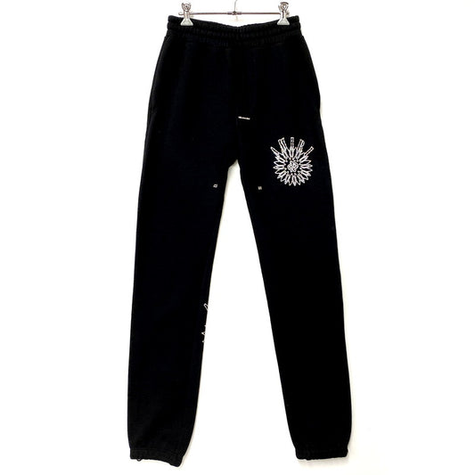 【中古美品】【メンズ】 AMIRI アミリ SR3KA0012SMRSTH0 国内正規 CRYSTAL STICK POKE SWEATPANTS クリスタルスティックポークスウェットパンツ ズボン ボトムス 152-250409-ma-04-izu サイズ：S カラー：BLACK 万代Net店