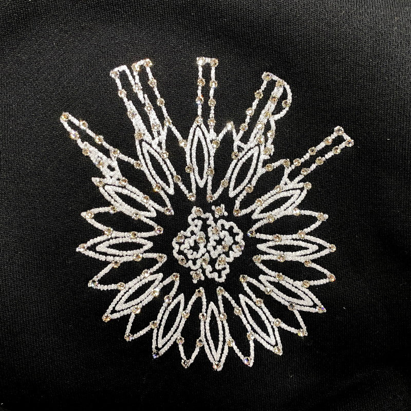 【中古美品】【メンズ】 AMIRI アミリ SR3KA0012SMRSTH0 国内正規 CRYSTAL STICK POKE SWEATPANTS クリスタルスティックポークスウェットパンツ ズボン ボトムス 152-250409-ma-04-izu サイズ：S カラー：BLACK 万代Net店