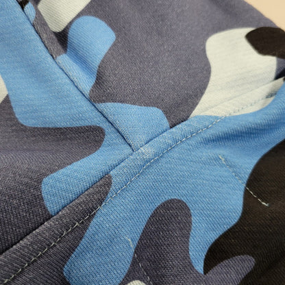 【中古美品】【メンズ】 DENIM TEARS デニムティアーズ BLUE CAMO COTTON WREATH ZIP HOODIE ブルー カモ コットン リース ジップ フーディー パーカー 長袖 トップス 142-250416-as-17-izu サイズ：L カラー：ブルー系 万代Net店