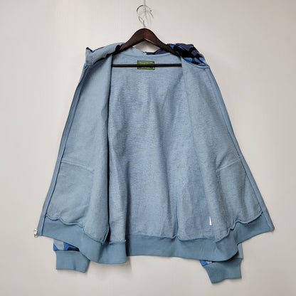 【中古美品】【メンズ】 DENIM TEARS デニムティアーズ BLUE CAMO COTTON WREATH ZIP HOODIE ブルー カモ コットン リース ジップ フーディー パーカー 長袖 トップス 142-250416-as-17-izu サイズ：L カラー：ブルー系 万代Net店