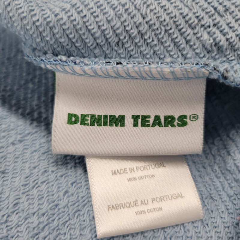 【中古美品】【メンズ】 DENIM TEARS デニムティアーズ BLUE CAMO COTTON WREATH ZIP HOODIE ブルー カモ コットン リース ジップ フーディー パーカー 長袖 トップス 142-250416-as-17-izu サイズ：L カラー：ブルー系 万代Net店