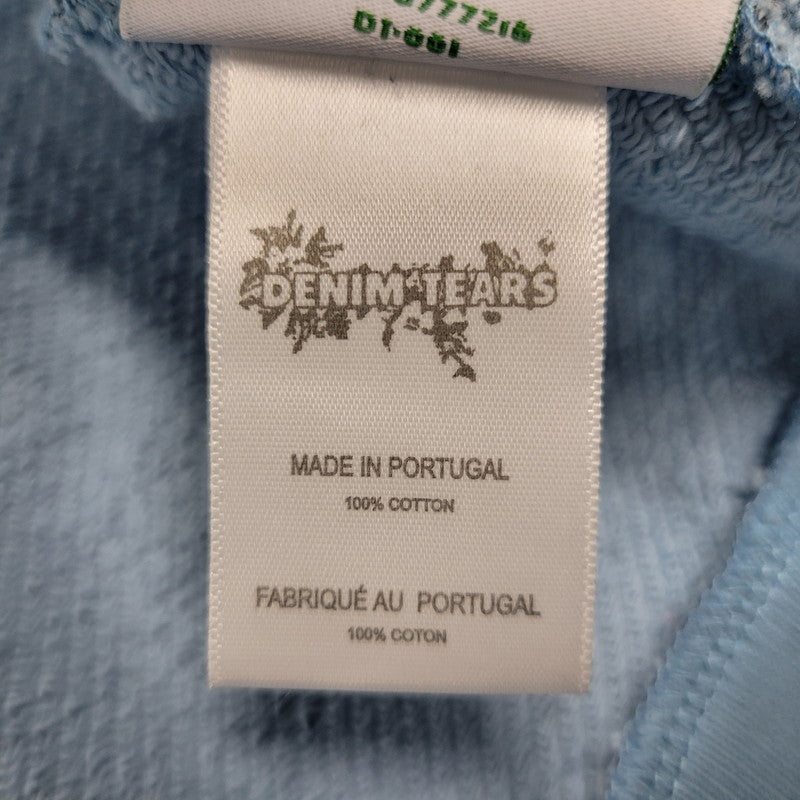 【中古美品】【メンズ】 DENIM TEARS デニムティアーズ BLUE CAMO COTTON WREATH ZIP HOODIE ブルー カモ コットン リース ジップ フーディー パーカー 長袖 トップス 142-250416-as-17-izu サイズ：L カラー：ブルー系 万代Net店