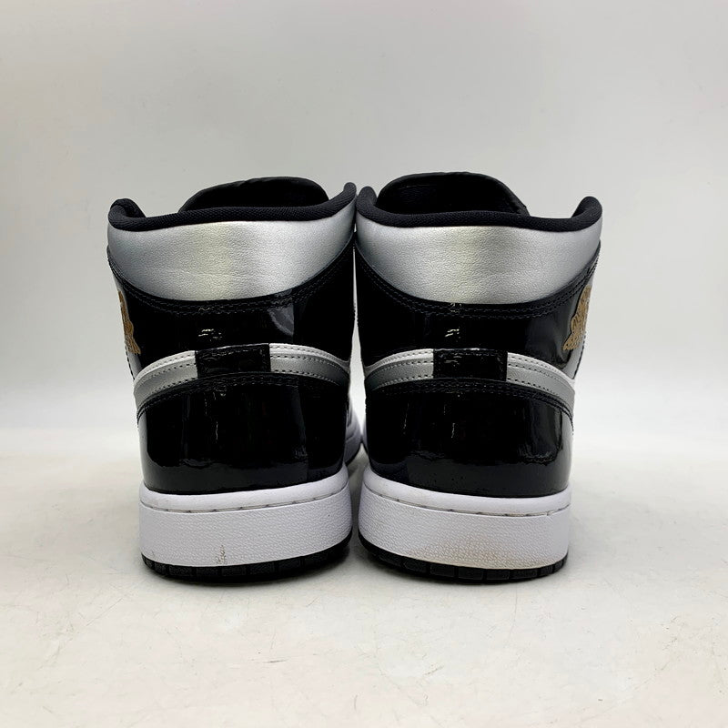 【中古品】【メンズ】 NIKE ナイキ AIR JORDAN 1 MID SE HV0789-010 エア ジョーダン 1 ミッド SE スニーカー シューズ 靴 160-250327-as-22-izu サイズ：28.5cm カラー：BLACK/METALLIC SILVER-WHITE 万代Net店