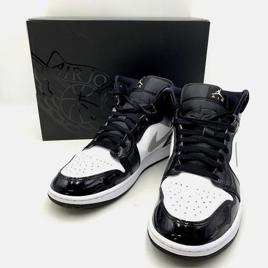 【中古品】【メンズ】 NIKE ナイキ AIR JORDAN 1 MID SE HV0789-010 エア ジョーダン 1 ミッド SE スニーカー シューズ 靴 160-250327-as-22-izu サイズ：28.5cm カラー：BLACK/METALLIC SILVER-WHITE 万代Net店