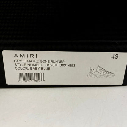 【中古美品】【メンズ】 AMIRI アミリ SRSS23MFS001-853 国内正規 BONE RUNNER ボーンランナー 靴 スニーカー シューズ 162-250409-ma-12-izu サイズ：43 カラー：BABY BLUE 万代Net店