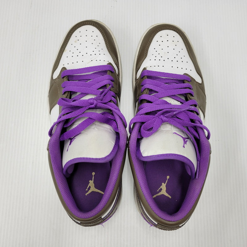 【中古品】【メンズ】 NIKE ナイキ AIR JORDAN 1 LOW 553558-215 エアジョーダン 1 ロー スニーカー シューズ 靴 160-250329-ay-08-izu サイズ：28cm カラー：PALOMINO/WILD BERRY-WHITE 万代Net店