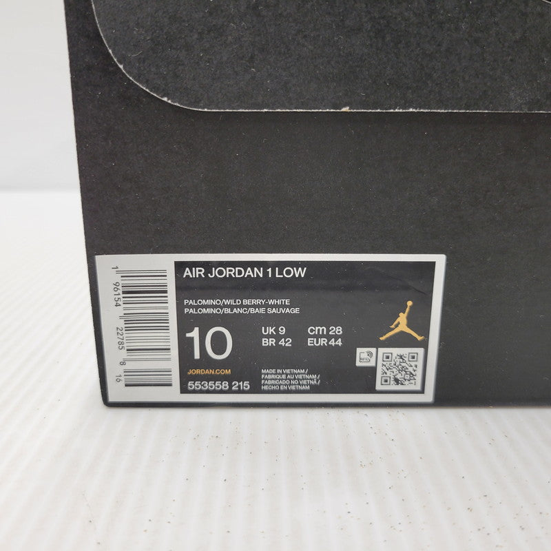 【中古品】【メンズ】 NIKE ナイキ AIR JORDAN 1 LOW 553558-215 エアジョーダン 1 ロー スニーカー シューズ 靴 160-250329-ay-08-izu サイズ：28cm カラー：PALOMINO/WILD BERRY-WHITE 万代Net店
