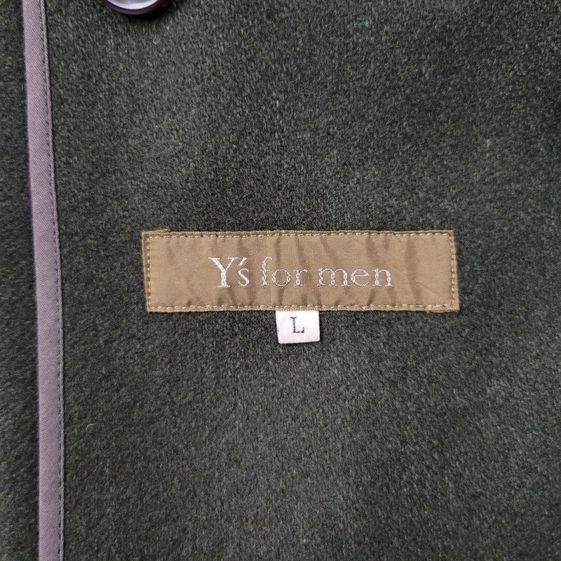 【現状渡し品】【メンズ】 Y's for men ワイズ フォー メン WOOL DUFFLE COAT MX-C07-121 ウールダッフルコート アウター 140-250328-as-15-izu サイズ：L カラー：グリーン 万代Net店