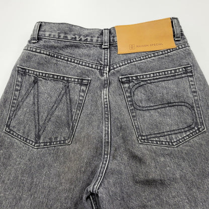 【現状渡し品】【メンズ】 MAISON SPECIAL メゾンスペシャル 21221465111 HIGH WAIST DENIM PANTS ハイウエストデニムパンツ ズボン ボトムス 168-250330-ma-24-izu サイズ：36 カラー：ブラック 万代Net店
