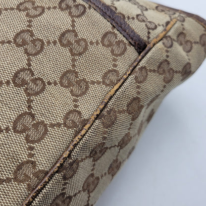 【現状渡し品】【メンズ/レディース】 GUCCI グッチ STRIPED PATTERN GG HORSE BIT TOTE BAG 145758 ストライプ GGパターン ホースビット トートバッグ カバン 鞄 180-250330-as-04-izu カラー：ブラウン 万代Net店