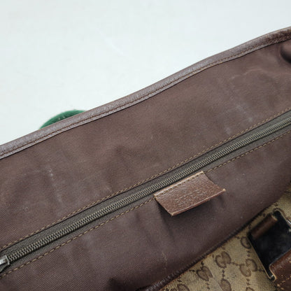 【現状渡し品】【メンズ/レディース】 GUCCI グッチ STRIPED PATTERN GG HORSE BIT TOTE BAG 145758 ストライプ GGパターン ホースビット トートバッグ カバン 鞄 180-250330-as-04-izu カラー：ブラウン 万代Net店