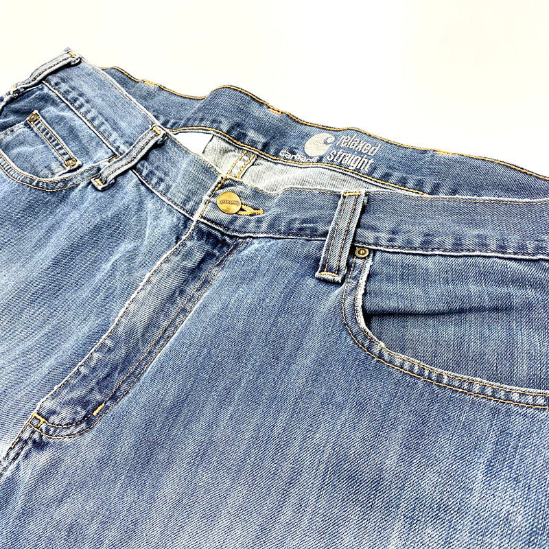 【中古品】【メンズ】 Carhartt カーハート RELAXED STRAIGHT DENIM PANTS B320 WTB リラックス ストレート デニムパンツ メキシコ製 ジーンズ ボトムス 157-250404-as-30-izu サイズ：38×34 カラー：インディゴ 万代Net店