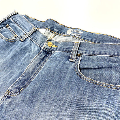 【中古品】【メンズ】 Carhartt カーハート RELAXED STRAIGHT DENIM PANTS B320 WTB リラックス ストレート デニムパンツ メキシコ製 ジーンズ ボトムス 157-250404-as-30-izu サイズ：38×34 カラー：インディゴ 万代Net店