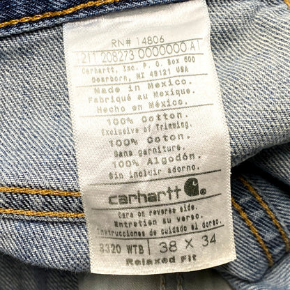 【中古品】【メンズ】 Carhartt カーハート RELAXED STRAIGHT DENIM PANTS B320 WTB リラックス ストレート デニムパンツ メキシコ製 ジーンズ ボトムス 157-250404-as-30-izu サイズ：38×34 カラー：インディゴ 万代Net店