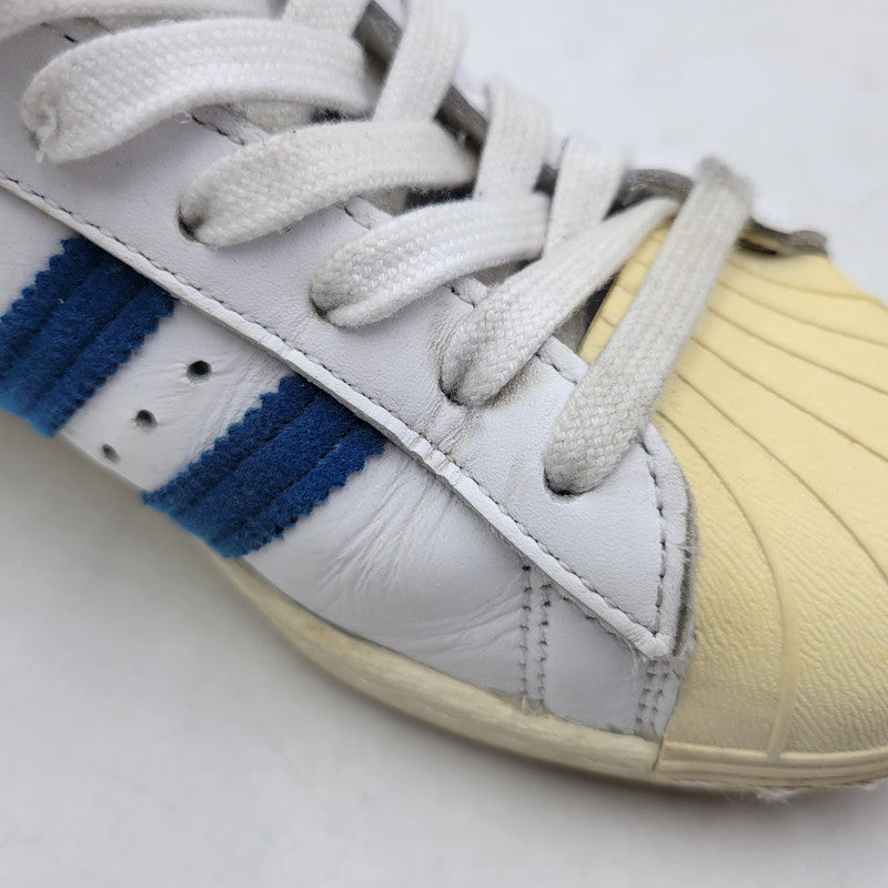 【中古品】【レディース】 adidas アディダス SUPER STAR 80S G61068 スーパースター スニーカー シューズ 靴 166-250331-as-29-izu サイズ：22.5cm カラー：WHITE/BLUE 万代Net店