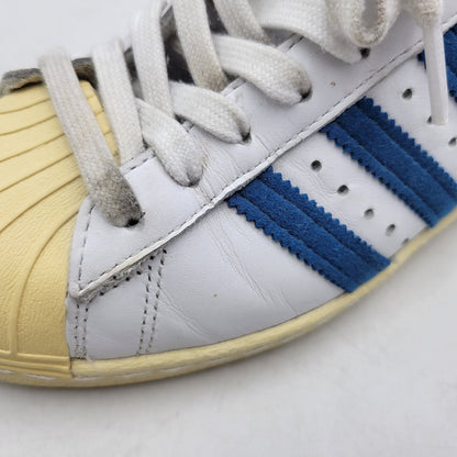 【中古品】【レディース】 adidas アディダス SUPER STAR 80S G61068 スーパースター スニーカー シューズ 靴 166-250331-as-29-izu サイズ：22.5cm カラー：WHITE/BLUE 万代Net店