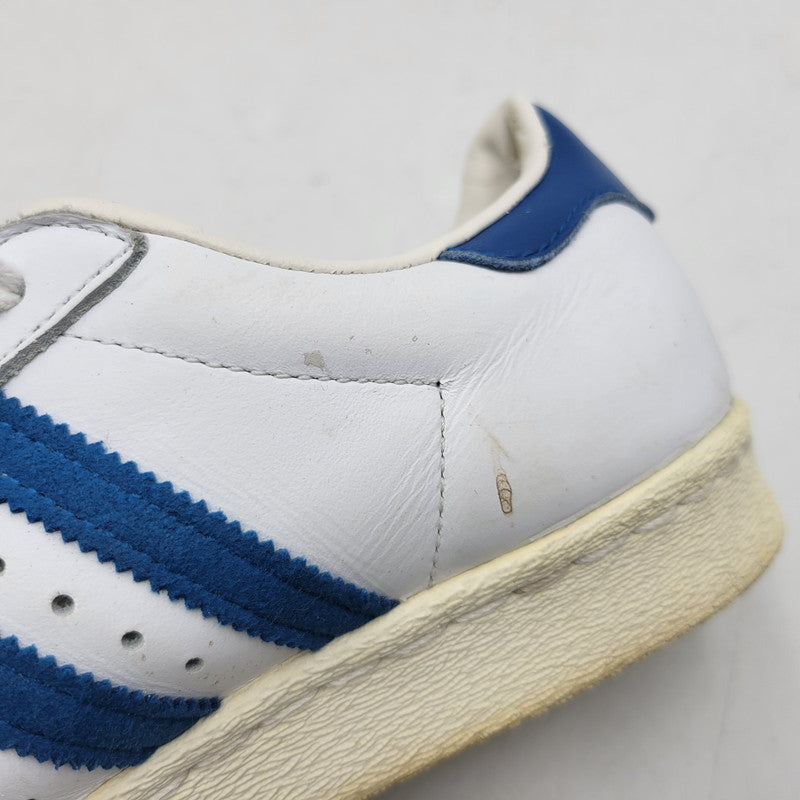 【中古品】【レディース】 adidas アディダス SUPER STAR 80S G61068 スーパースター スニーカー シューズ 靴 166-250331-as-29-izu サイズ：22.5cm カラー：WHITE/BLUE 万代Net店