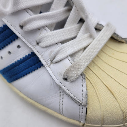 【中古品】【レディース】 adidas アディダス SUPER STAR 80S G61068 スーパースター スニーカー シューズ 靴 166-250331-as-29-izu サイズ：22.5cm カラー：WHITE/BLUE 万代Net店