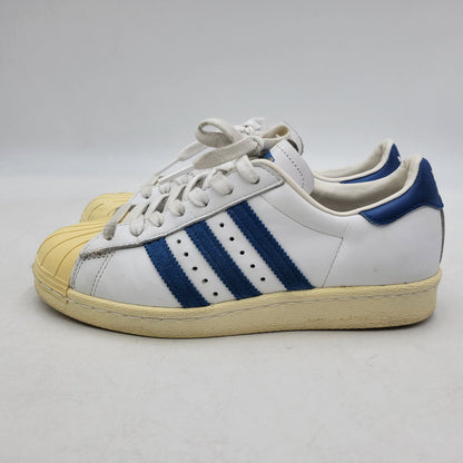 【中古品】【レディース】 adidas アディダス SUPER STAR 80S G61068 スーパースター スニーカー シューズ 靴 166-250331-as-29-izu サイズ：22.5cm カラー：WHITE/BLUE 万代Net店