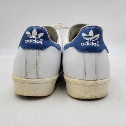 【中古品】【レディース】 adidas アディダス SUPER STAR 80S G61068 スーパースター スニーカー シューズ 靴 166-250331-as-29-izu サイズ：22.5cm カラー：WHITE/BLUE 万代Net店