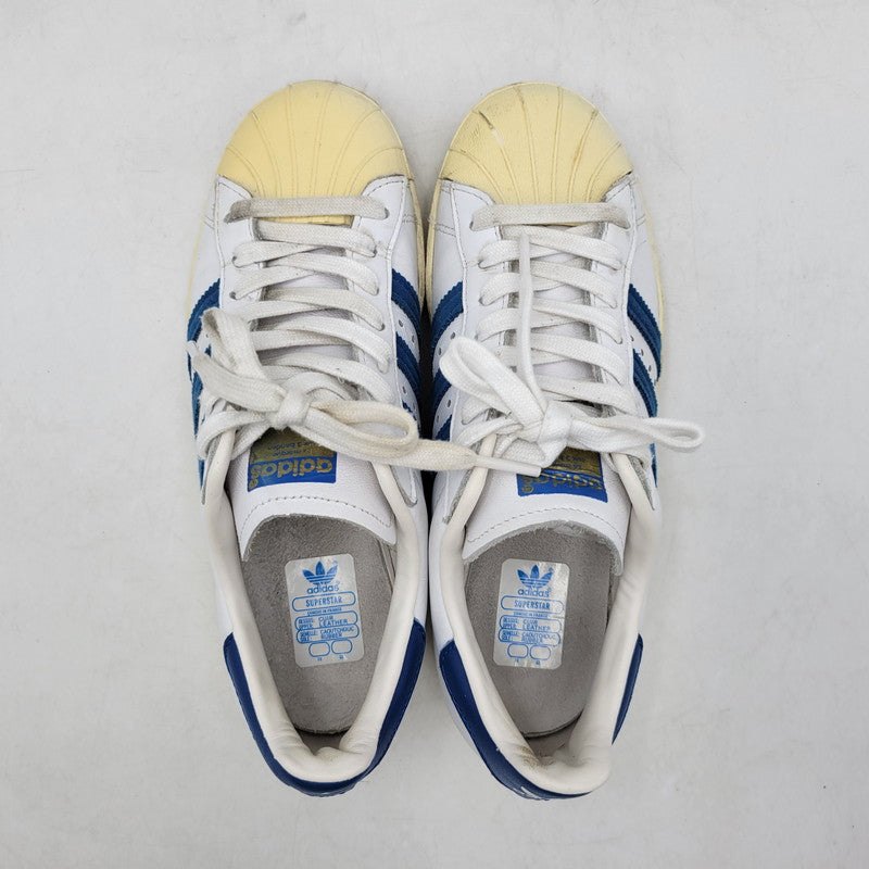 【中古品】【レディース】 adidas アディダス SUPER STAR 80S G61068 スーパースター スニーカー シューズ 靴 166-250331-as-29-izu サイズ：22.5cm カラー：WHITE/BLUE 万代Net店