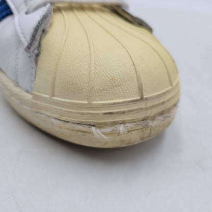 【中古品】【レディース】 adidas アディダス SUPER STAR 80S G61068 スーパースター スニーカー シューズ 靴 166-250331-as-29-izu サイズ：22.5cm カラー：WHITE/BLUE 万代Net店