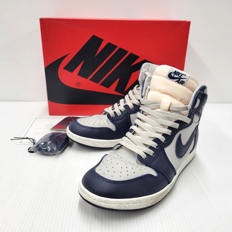 【中古品】【メンズ/レディース】 NIKE ナイキ AIR JORDAN 1 HI 85 BQ4422-400 エア ジョーダン 1 ハイ 85 スニーカー シューズ 靴 160-250402-as-20-izu サイズ：26cm カラー：COLLEGE NAVY/SUMMIT WHITE 万代Net店