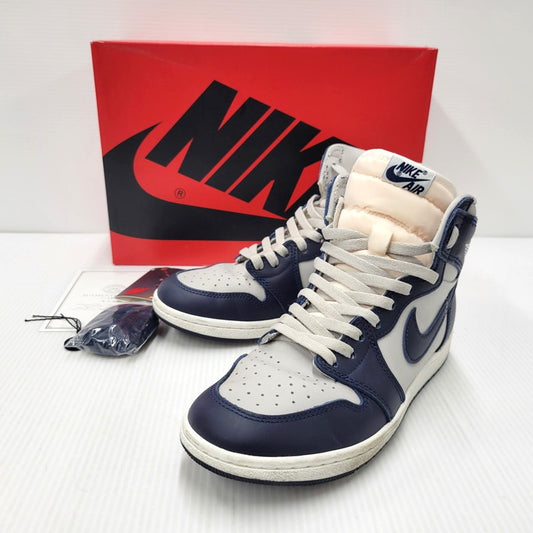 【中古品】【メンズ/レディース】 NIKE ナイキ AIR JORDAN 1 HI 85 BQ4422-400 エア ジョーダン 1 ハイ 85 スニーカー シューズ 靴 160-250402-as-20-izu サイズ：26cm カラー：COLLEGE NAVY/SUMMIT WHITE 万代Net店