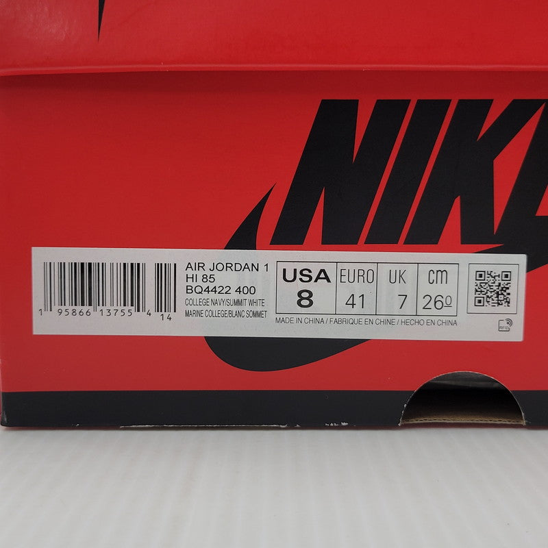 【中古品】【メンズ/レディース】 NIKE ナイキ AIR JORDAN 1 HI 85 BQ4422-400 エア ジョーダン 1 ハイ 85 スニーカー シューズ 靴 160-250402-as-20-izu サイズ：26cm カラー：COLLEGE NAVY/SUMMIT WHITE 万代Net店