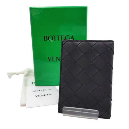 【中古品】【メンズ/レディース】 BOTTEGAVENETA ボッテガヴェネタ INTRECCIATO SLIM FLAP CARD CASE イントレチャート スリム フラップカードケース 181-250404-as-05-izu カラー：ブラック 万代Net店