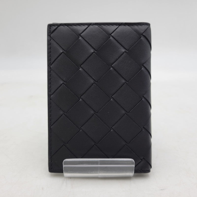 【中古品】【メンズ/レディース】 BOTTEGAVENETA ボッテガヴェネタ INTRECCIATO SLIM FLAP CARD CASE イントレチャート スリム フラップカードケース 181-250404-as-05-izu カラー：ブラック 万代Net店