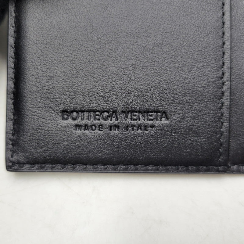 【中古品】【メンズ/レディース】 BOTTEGAVENETA ボッテガヴェネタ INTRECCIATO SLIM FLAP CARD CASE イントレチャート スリム フラップカードケース 181-250404-as-05-izu カラー：ブラック 万代Net店