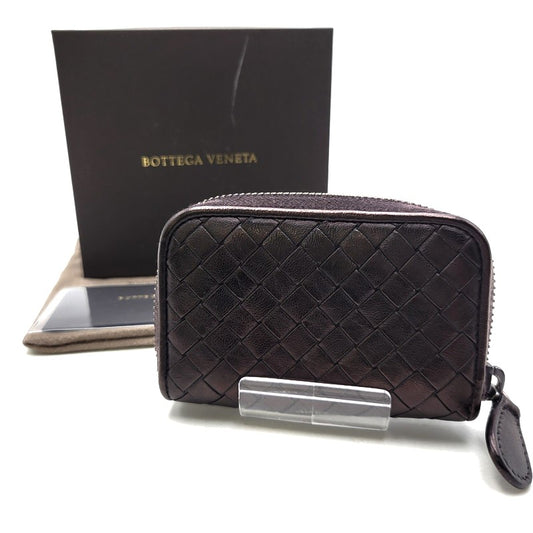 【中古品】【メンズ/レディース】 BOTTEGAVENETA ボッテガヴェネタ INTRECCIATO ZIP AROUND COIN CASE イントレチャート ジップアラウンド コインケース 小銭入れ 財布 181-250404-as-06-izu カラー：ブラウン 万代Net店