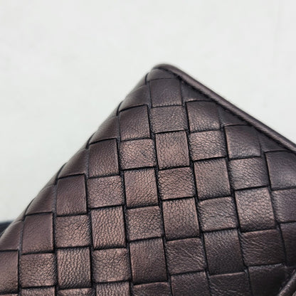【中古品】【メンズ/レディース】 BOTTEGAVENETA ボッテガヴェネタ INTRECCIATO ZIP AROUND COIN CASE イントレチャート ジップアラウンド コインケース 小銭入れ 財布 181-250404-as-06-izu カラー：ブラウン 万代Net店